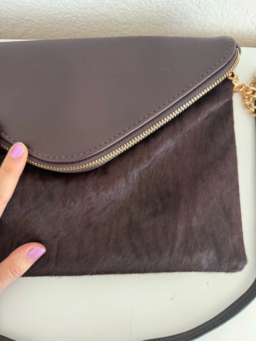 Seven Day Burgundy envelope crossbody purse 11x8 - Picture 3 of 9
